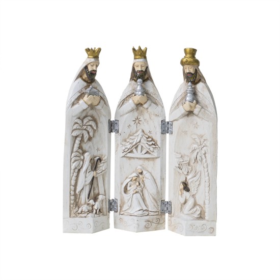 Decoratiune Craciun din ceramica, 3 magi, inaltime 26cm / CD5016