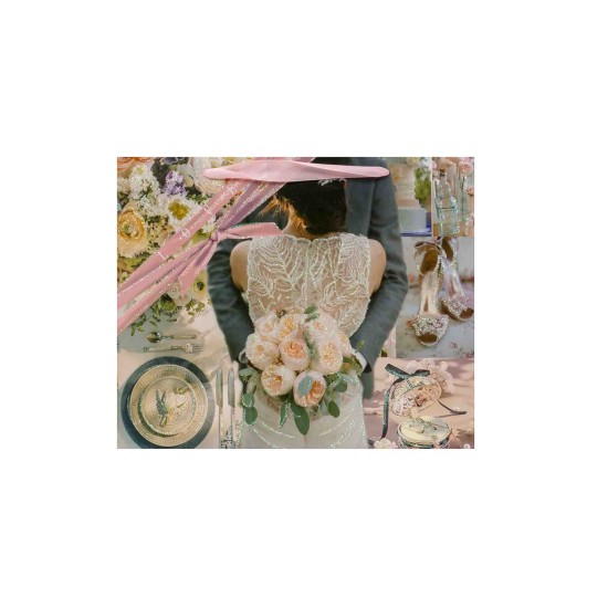 Set 12 pungi cadou, imprimeu nunta, 32X27X9.5 cm, B.S.P. / CD5033_4