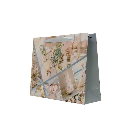 Set 12 pungi cadou, imprimeu nunta, 32X27X9.5 cm, B.S.P. / CD5033_1