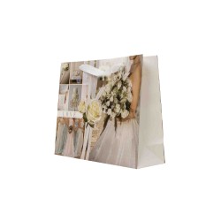 Set 12 pungi cadou, imprimeu nunta, 32X27X9.5 cm, B.S.P. / CD5033_3