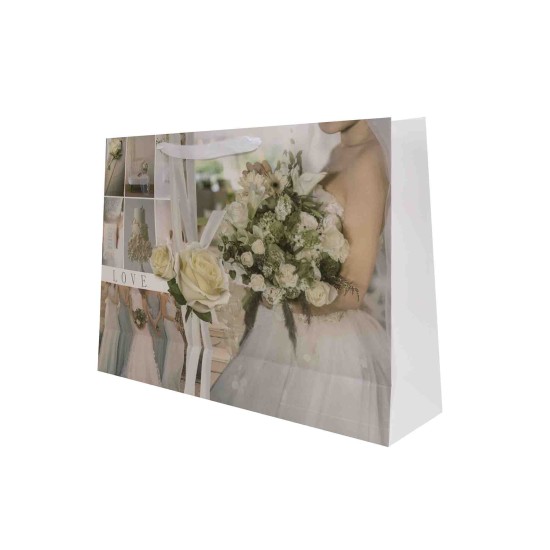 Set 12 pungi cadou, imprimeu nunta, 44X32X12 cm, B.S.P. / CD5034_3