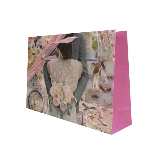 Set 12 pungi cadou, imprimeu nunta, 44X32X12 cm, B.S.P. / CD5034_4