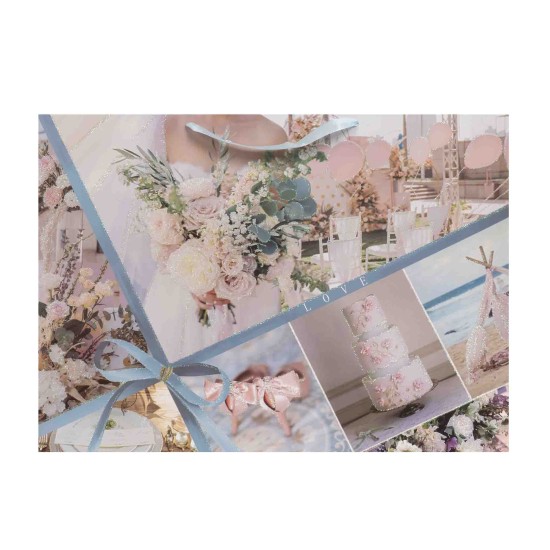 Set 12 pungi cadou, imprimeu nunta, 55X44X15 cm, B.S.P. / CD5038_1