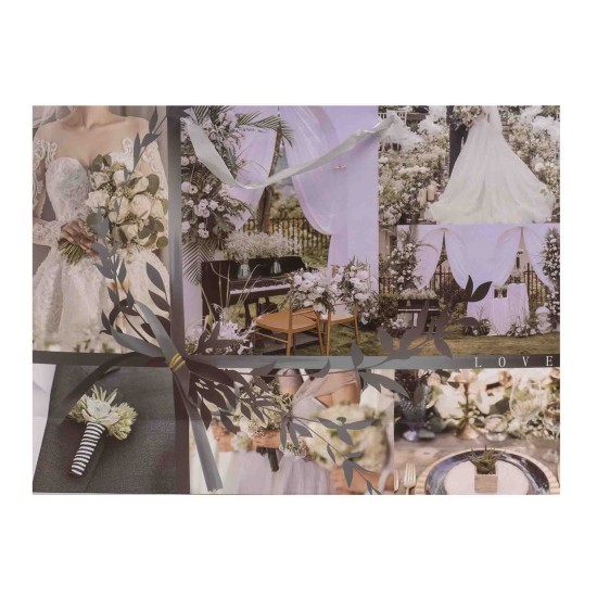 Set 12 pungi cadou, imprimeu nunta, 55X44X15 cm, B.S.P. / CD5038_2