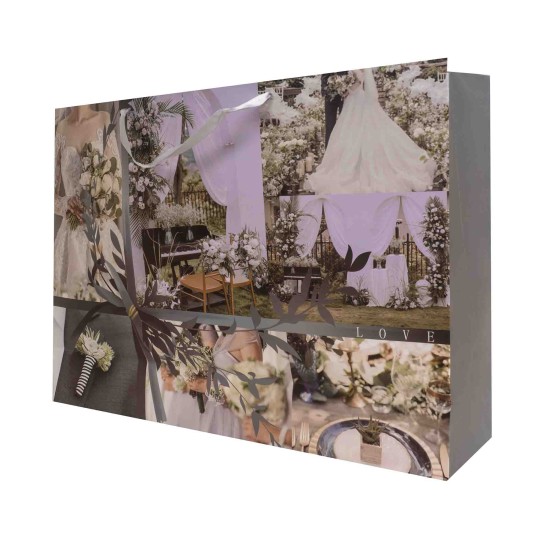 Set 12 pungi cadou, imprimeu nunta, 55X44X15 cm, B.S.P. / CD5038_2