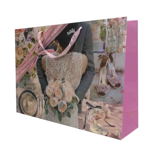 Set 12 pungi cadou, imprimeu nunta, 55X44X15 cm, B.S.P. / CD5038_4