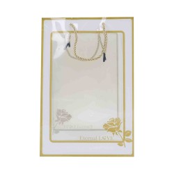 Set 10 pungi transparente pentru flori, culoare auriu, 30x20x12 cm, B.S.P. / CD5050_2