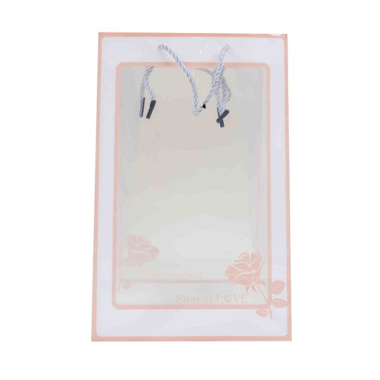 Set 10 pungi transparente pentru flori, culoare roz, 30x20x12 cm, B.S.P. / CD5050_1