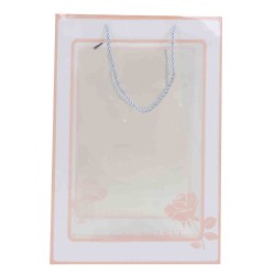 Set 10 pungi transparente pentru flori, culoare roz, 35X25X15 cm, B.S.P. / CD5051_2