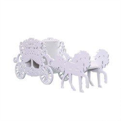 Cutie de dar pentru evenimente, forma de trasura, 68x17x25cm / CD5056