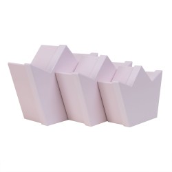 Set 3 cutii cu forma coronita, roz / CD5075_roz