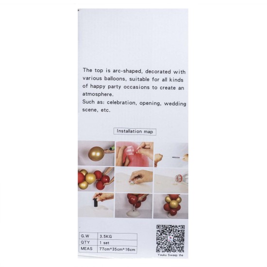 Arcada rotunda pentru baloane, plastic / CD5131