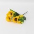 Buchet floarea-soarelui artificiala, 7 fire, H 30 cm, B.S.P. / CD532-1