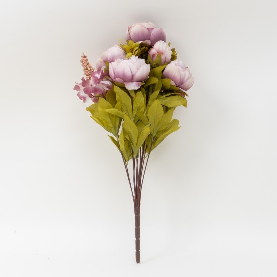 Buchet bujor artificial, 12 fire, culoare degrade, 50x12 cm, B.S.P. / CD533_3