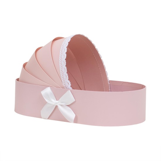 Cutie pentru flori, din carton, tip Landou, roz / SL379_RZ