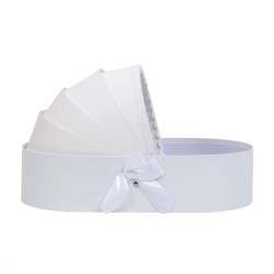 Cutie pentru flori, din carton, tip Landou, alb, B.S.P. / SL379_A