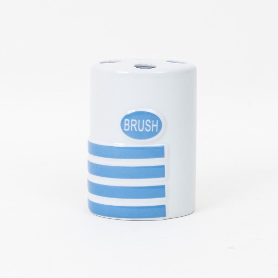 Set 4 accesorii baie, culoare alb + bleu, B.S.P. / CD834_2