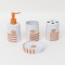 Set 4 accesorii baie, culoare alb + portocaliu, B.S.P. / CD834_1