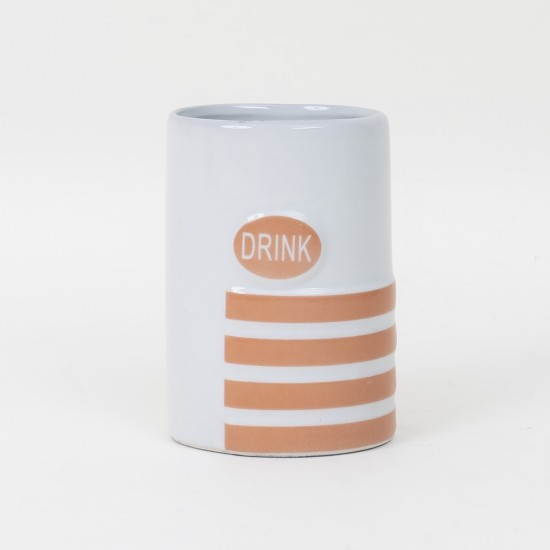 Set 4 accesorii baie, culoare alb + portocaliu, B.S.P. / CD834_1