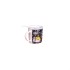 Cana din ceramica cu lingurita si farfuriuta, cu decor, capacitate 300ml / CD840