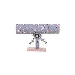 Suport de expunere bratari si ceasuri, cu forma cilindrica, gri cu flori / CD895_Gri