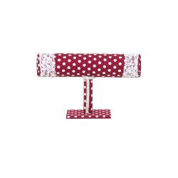 Suport de expunere bratari si ceasuri, cu forma cilindrica, rosu cu alb / CD895_Rosu