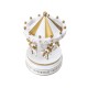 Carusel muzical, alb/auriu, rotativ, 10 x18 cm / SL233_2