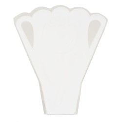 Ambalaj ghiveci lalea, culoare alb, 50x11,5 cm, 20/set, B.S.P. / SL001_A