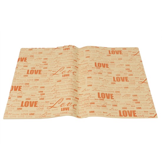 Ambalaj ziar, 50/set, model scris mare, culoare rosu, B.S.P. / SL004_R