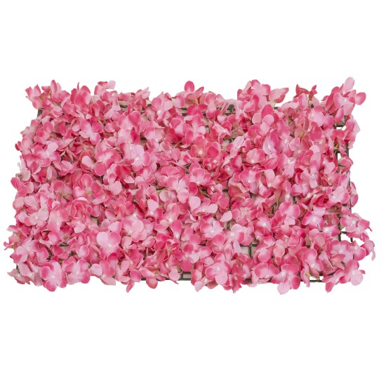 Panou din flori artificiale, model trandafir + hortensie, culoare somon, 40x60 cm, B.S.P. / SL016_2