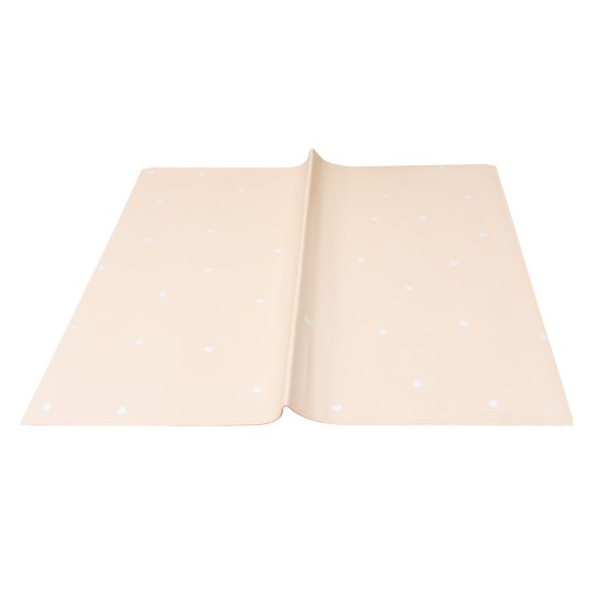 Folie celofan, model cu inimi, 20/set, culoare crem, 58x55 cm, B.S.P. / SL020_CR