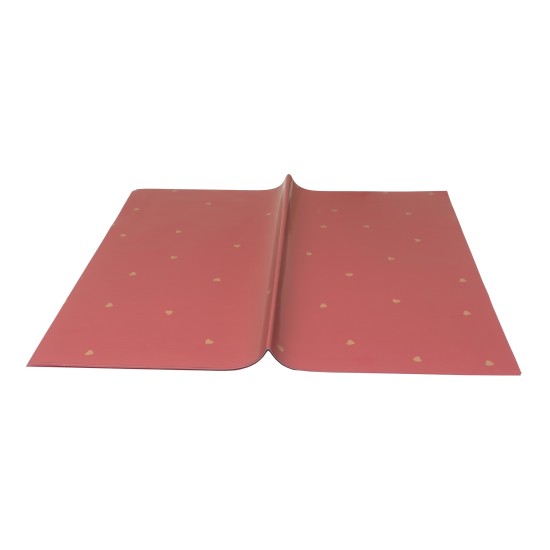 Folie celofan, model cu inimi, 20/set, culoare rosu, 58x55 cm, B.S.P. / SL020_R