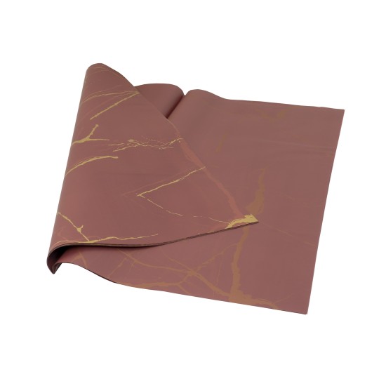 Folie celofan, 20/set model marmurat, culoare grena, 58x58 cm, B.S.P. / SL026_G