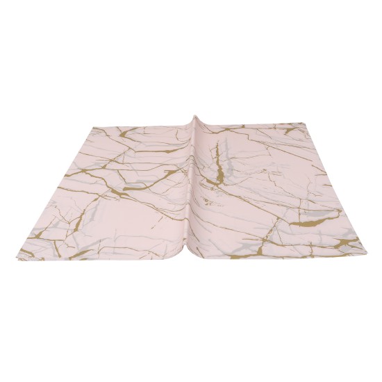 Folie celofan, 20/set model marmurat, culoare roz, 58x58 cm, B.S.P. / SL026_RZ