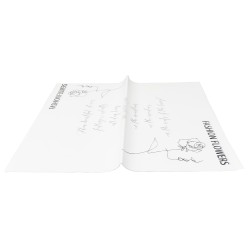 Folie celofan, 20/set model fashion, culoare alb cu negru, 58x58 cm, B.S.P. / SL027_A