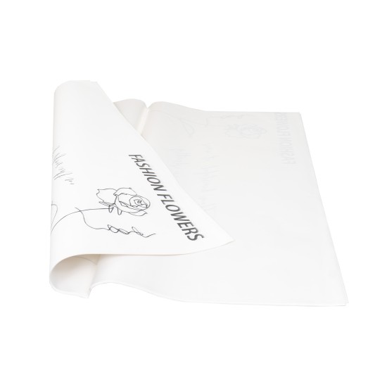 Folie celofan, 20/set model fashion, culoare alb cu negru, 58x58 cm, B.S.P. / SL027_A