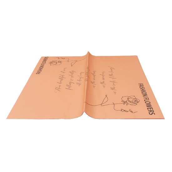 Folie celofan, 20/set model fashion, culoare portocaliu cu negru, 58x58 cm, B.S.P. / SL027_P