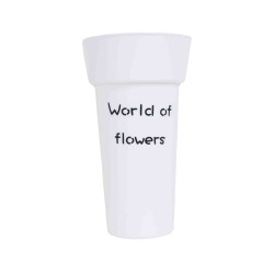 Vaza din plastic, culoare alb, H 35, B.S.P. / SL048_2