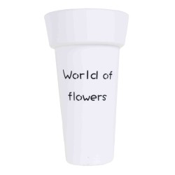 Vaza din plastic, culoare alb, H 43, B.S.P. / SL049_1