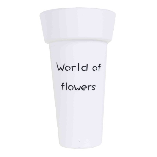 Vaza din plastic, culoare alb, H 43, B.S.P. / SL049_1