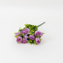 Buchet flori artiificiale, 5 fire, culoare roz, H 30, B.S.P. / SL059_1