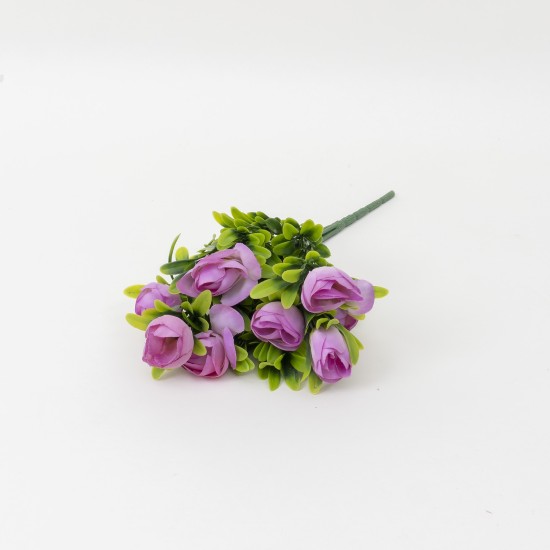Buchet flori artiificiale, 5 fire, culoare roz, H 30, B.S.P. / SL059_1