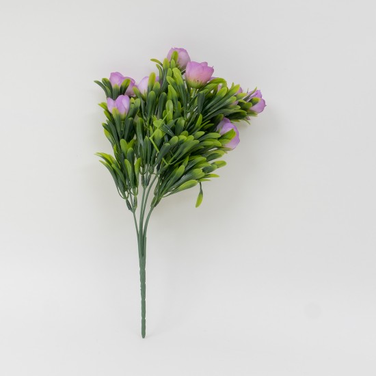 Buchet flori artiificiale, 5 fire, culoare roz, H 30, B.S.P. / SL059_1