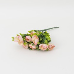 Buchet flori artiificiale, 5 fire, culoare somon, H 30, B.S.P. / SL059_3