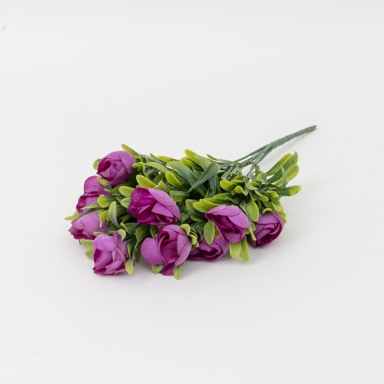 Buchet flori artiificiale, 5 fire, culoare lila, H 30, B.S.P. / SL059_4