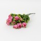 Buchet flori artiificiale, 5 fire, culoare roz inchis, H 30, B.S.P. / SL059_5