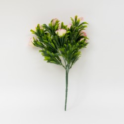 Buchet flori artiificiale, 5 fire, culoare somon, H 30, B.S.P. / SL059_3