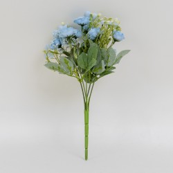 Buchet flori artificiale, culoare bleu, H 30 cm, B.S.P. / SL061_3