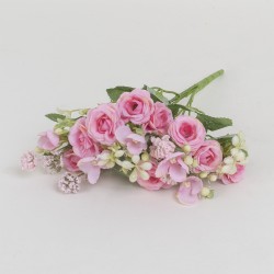 Buchet flori artificiale, culoare roz, H 30 cm, B.S.P. / SL061_1