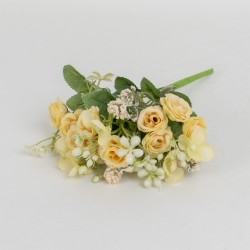 Buchet flori artificiale, culoare galben, H 30 cm, B.S.P. / SL061_2